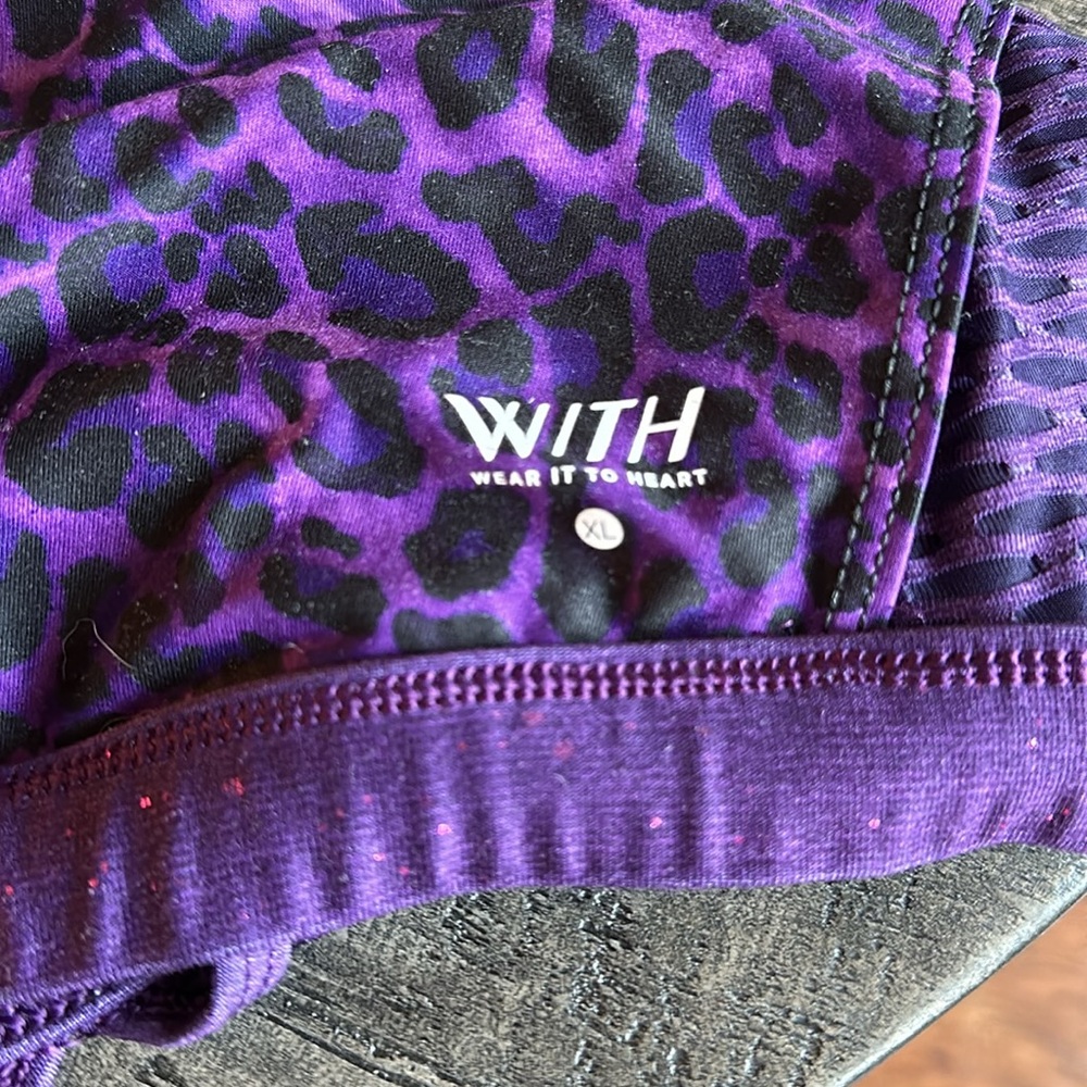 WITH X Peloton Sundays With Love Purple Sports Bra size XL - Picture 3 of 3